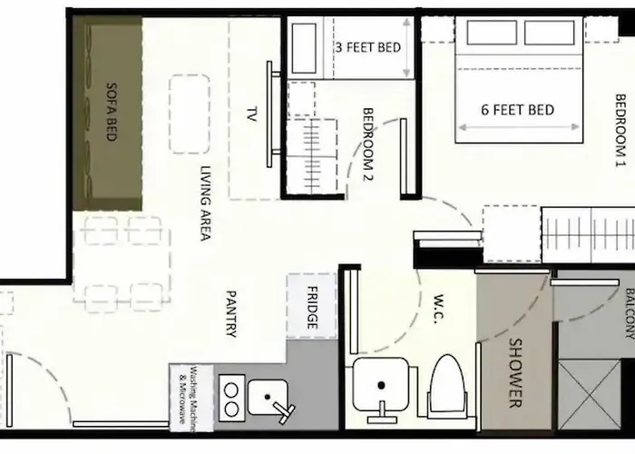 - Sukhumvit Soi 5 Bts Nana- Size 50m2 Appartamento *